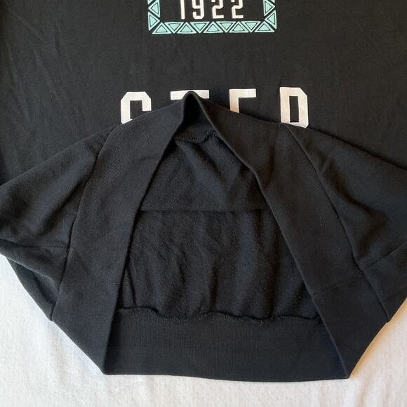 Hollister Men Sweatshirt Size L Black 1922 Logo Long Sleeve Pullover Crew Neck - Picture 7 of 8